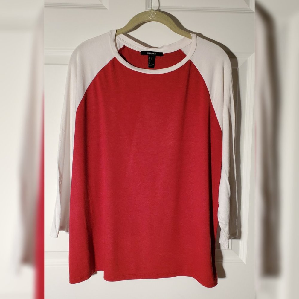 Red baseball shirt